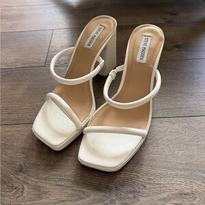 Steve Madden Cream Heeled Sandals